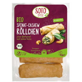 Spinat-Cashew-Röllchen